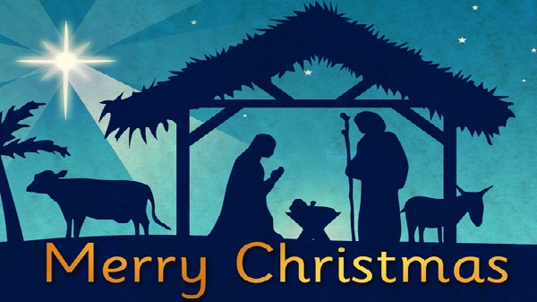merry christmas nativity clipart 1